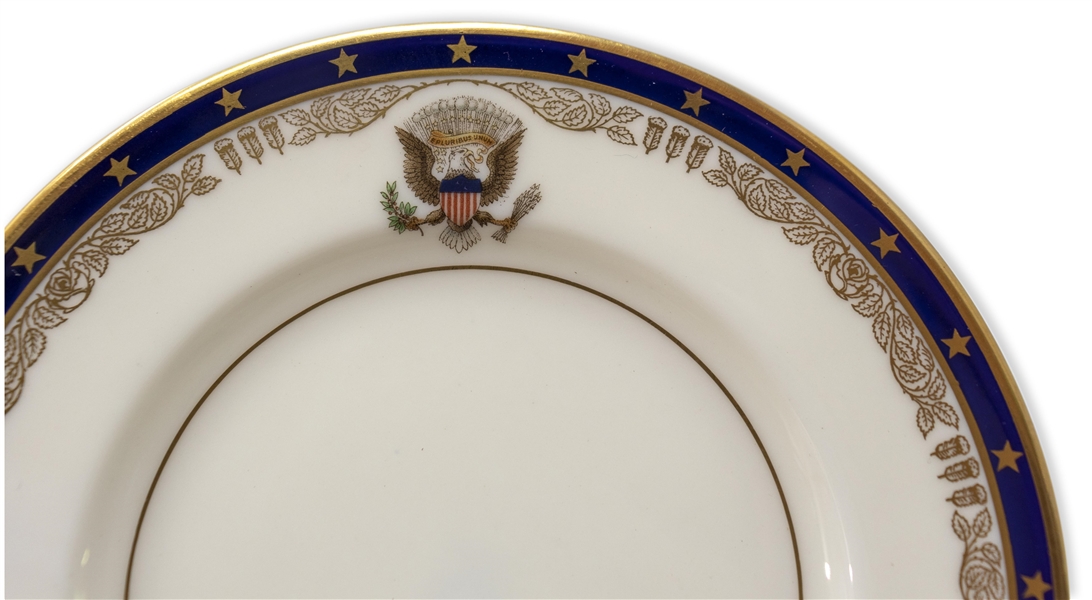 Franklin D. Roosevelt White House Bread Plate, Likely Ordered for Use on the Presidential Yacht